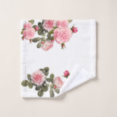 Mooie roze rozen, Custom Bad Handdoek (Wasdoekje)