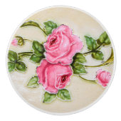 Mooie  Roze Rozen Decoratieve Meubels Keramische Knop (Voorkant)