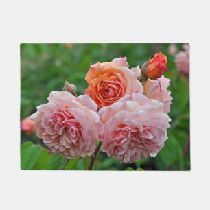 Mooie roze rozen deurmat