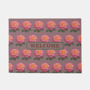Mooie Roze Rozen Deurmat