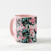 Mooie roze rozen die je van Mok houden (Voorkant links)