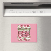 Mooie Roze Rozen Doos Macarons Magneet (Insitu (Vaatwasser))