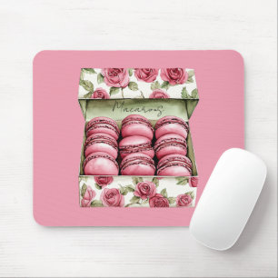 Mooie Roze Rozen Doos Macarons Muismat