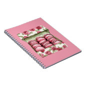 Mooie Roze Rozen Doos Macarons Notitieboek (Rechterzijde)