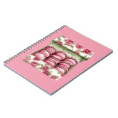 Mooie Roze Rozen Doos Macarons Notitieboek (Linkerzijde)