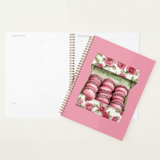 Mooie Roze Rozen Doos Macarons Planner (Display)