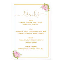 Mooie roze rozen Drinken Menú