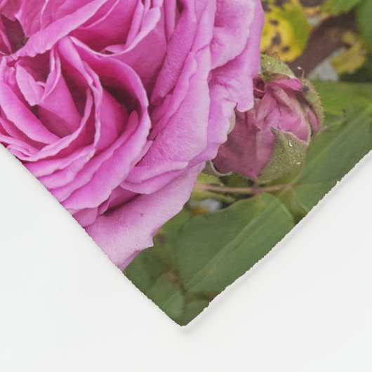 Mooie roze rozen en Daisies Floral Fleece Deken (Hoek)