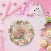 Mooie Roze Rozen Feest Papieren Bordje (Feest)