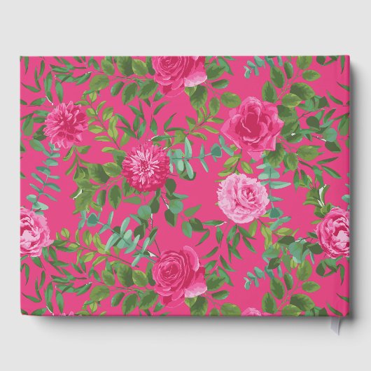 Mooie, roze Rozen Gastenboek (Achterkant)