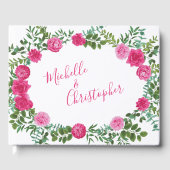 Mooie, roze Rozen Gastenboek (Voorkant)