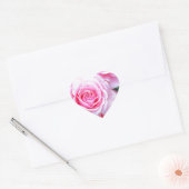 Mooie roze rozen hart sticker (Envelop)