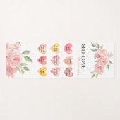 Mooie roze rozen hartvormige zelfliefde citaten yogamat (Voorkant (horizontaal))
