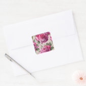 Mooie roze rozen houden van Valentijnsdag Vierkante Sticker (Envelop)