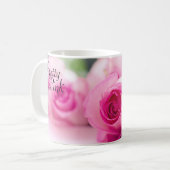 Mooie Roze Rozen Koffiemok (Voorkant links)