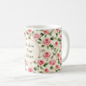 Mooie Roze Rozen Koffiemok (Voorkant rechts)