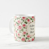 Mooie Roze Rozen Koffiemok (Voorkant links)