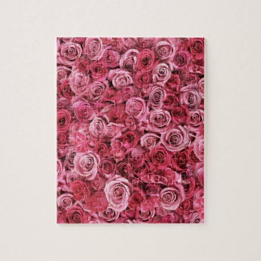 Mooie roze rozen legpuzzel (Verticaal)