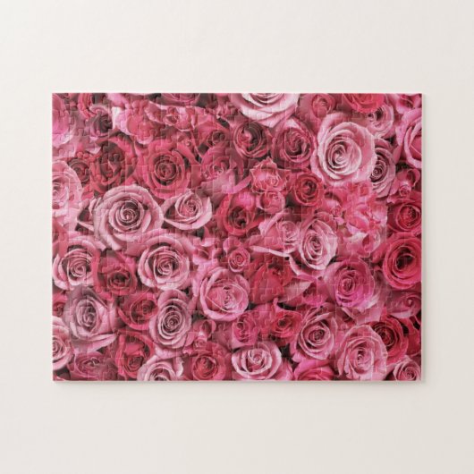Mooie roze rozen legpuzzel (Horizontaal)
