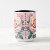Mooie Roze Rozen Luxe Moderne Collectie Mok (Midden)