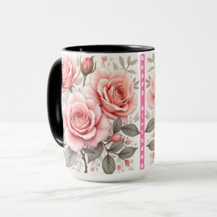 Mooie Roze Rozen Luxe Populaire Collectie Mok
