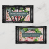 Mooie roze rozen | Make-uppenselen Visitekaartje (Voorkant / Achterkant)