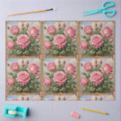 Mooie roze rozen modern Collectie Tissuepapier (Craft)