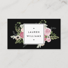 Mooie Roze Rozen Moderne Elegantie II Visitekaartje