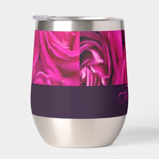 Mooie roze rozen monogram (Rechts)