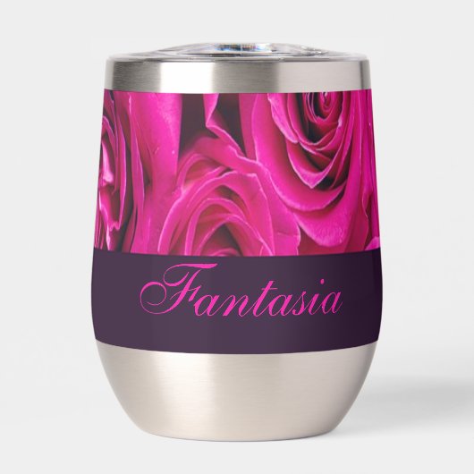 Mooie roze rozen monogram (Voorkant)