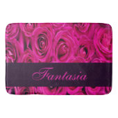 Mooie roze rozen monogram badmat (Voorkant)