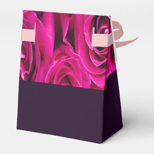 Mooie roze rozen monogram bedankdoosjes (Achterkant)