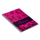 Mooie roze rozen monogram notitieboek (Rechterzijde)