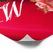MOOIE ROZE ROZEN MONOGRAM POSTER (Hoek)