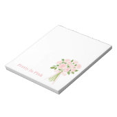 Mooie Roze Rozen Notitieblok (Linkerzijde)