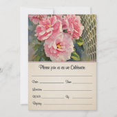 Mooie Roze Rozen Op de Voor- en Achterkant van Uit Kaart (Voorkant)