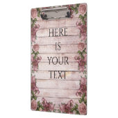 Mooie roze rozen op hout klembord (Links)