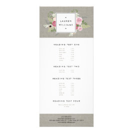 Mooie roze rozen op linnen moderne elegantie reclamekaart