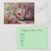 , mooie roze rozen, op maat visitekaartje (Voorkant / Achterkant)