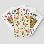 Mooie Roze Rozen Pastel Roze Patroon Pokerkaarten (Achterkant)