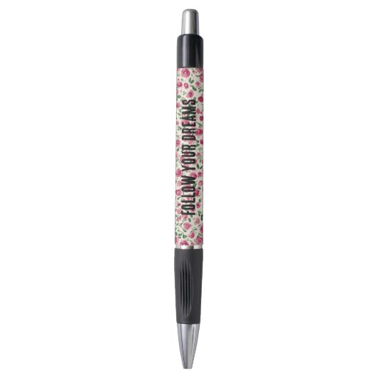 Mooie Roze Rozen Pen (Voorkant Verticaal)