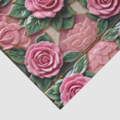 Mooie Roze Rozen Populair Collectie Tissuepapier (Detail)