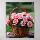 mooie roze rozen poster (Voorkant)