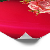MOOIE ROZE ROZEN POSTER (Hoek)