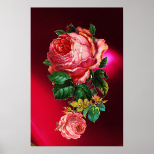MOOIE ROZE ROZEN POSTER
