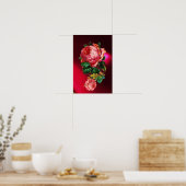 MOOIE ROZE ROZEN POSTER (Keuken)