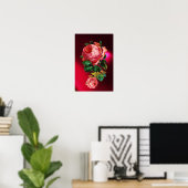 MOOIE ROZE ROZEN POSTER (Thuiskantoor)