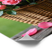 mooie roze rozen poster (Hoek)