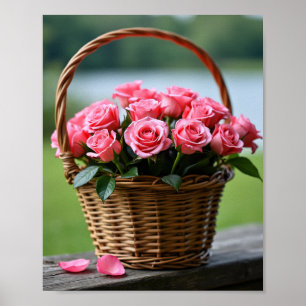 mooie roze rozen poster