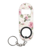 Mooie Roze Rozen Romantische Liefde Mini Flessenopener (Voorkant)